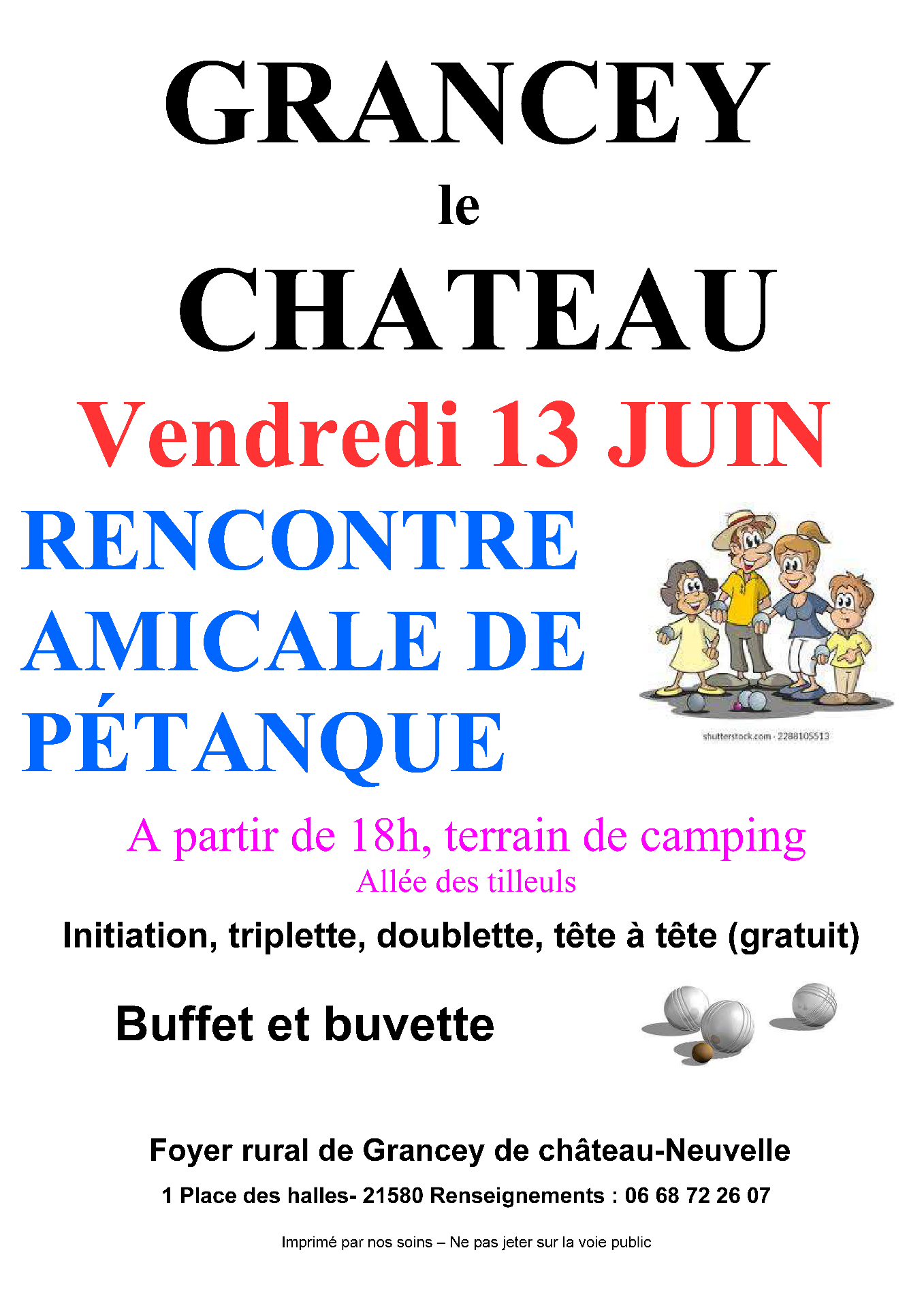 Rencontre amicale de pétanque